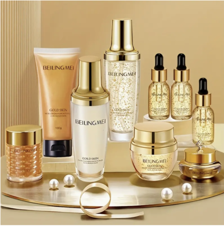  BEILINGMEI Golden Skin Luxury 9-Piece Skincare Set for Women - Hypoallergenic, Moisturizing, Brightening & Firming Formula with Golden, Collagen, Hyaluronic Acid & Niacinamide  <br> <span class='text-color-warm'>سيتوفر قريباً</span>